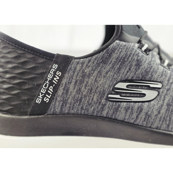 Skechers Slip-Ins, Air-Cooled Memory Foam Comfort, Black/Gray Size 9 Wide Fit - Picture 6 of 12